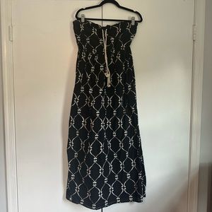Nautical Black Gap Strapless Maxi Dress